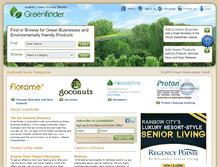 Tablet Screenshot of greenfinder.com.au